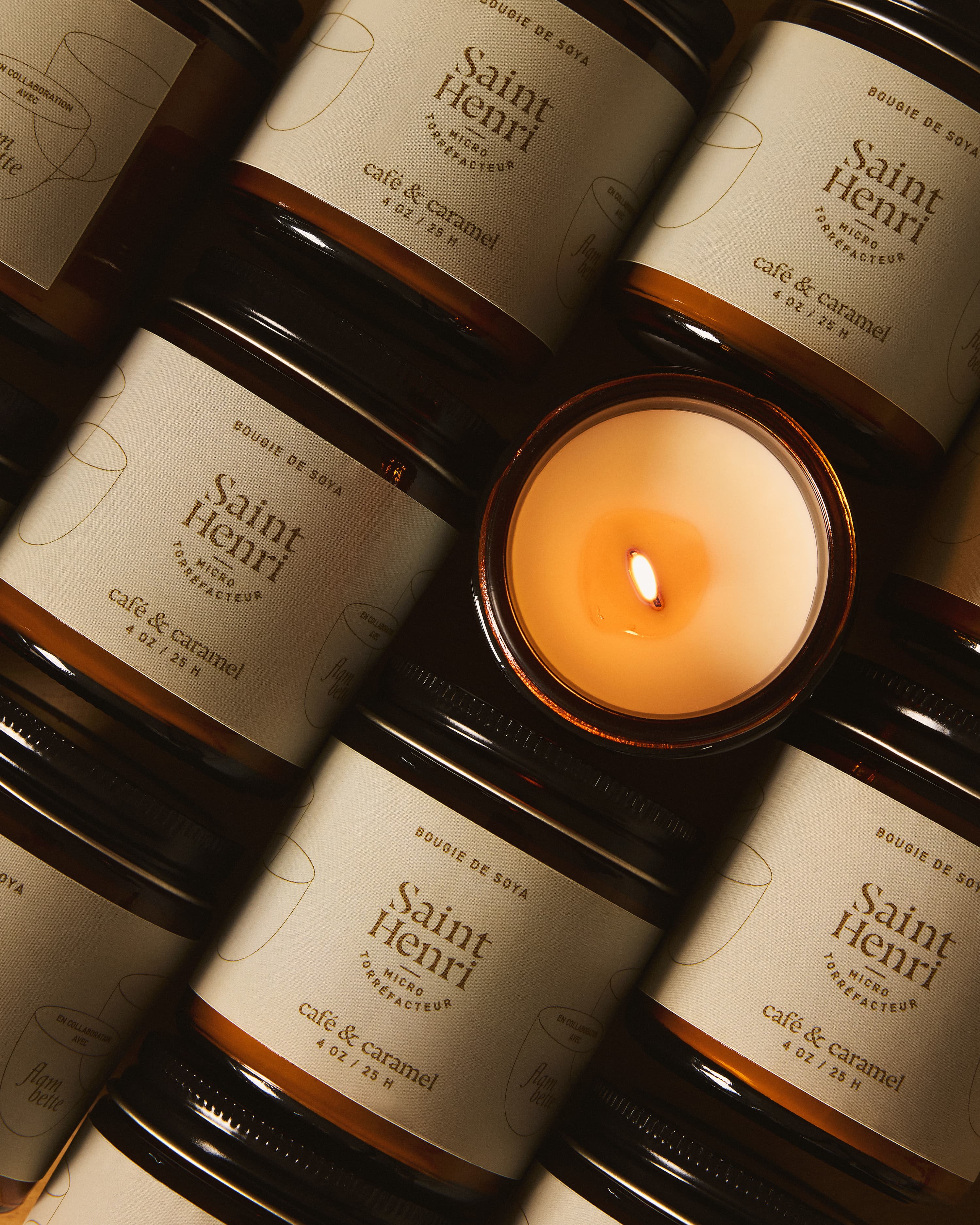 CSH x Flambette coffee ; caramel candle