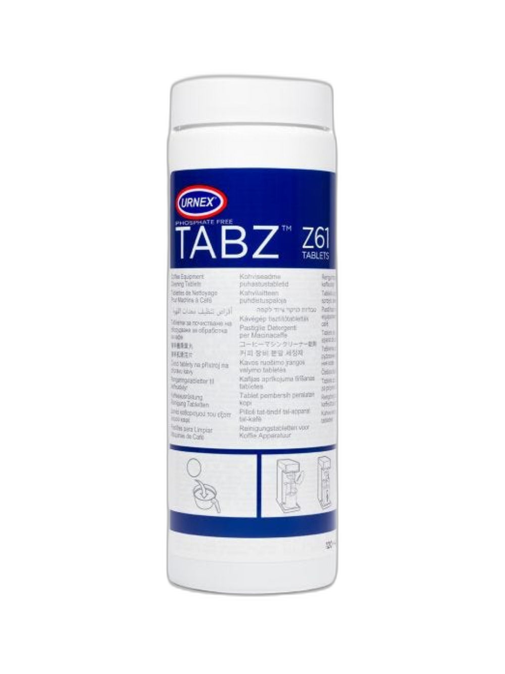 Nettoyant pour urnes à café Urnex Tabz - fond transparent