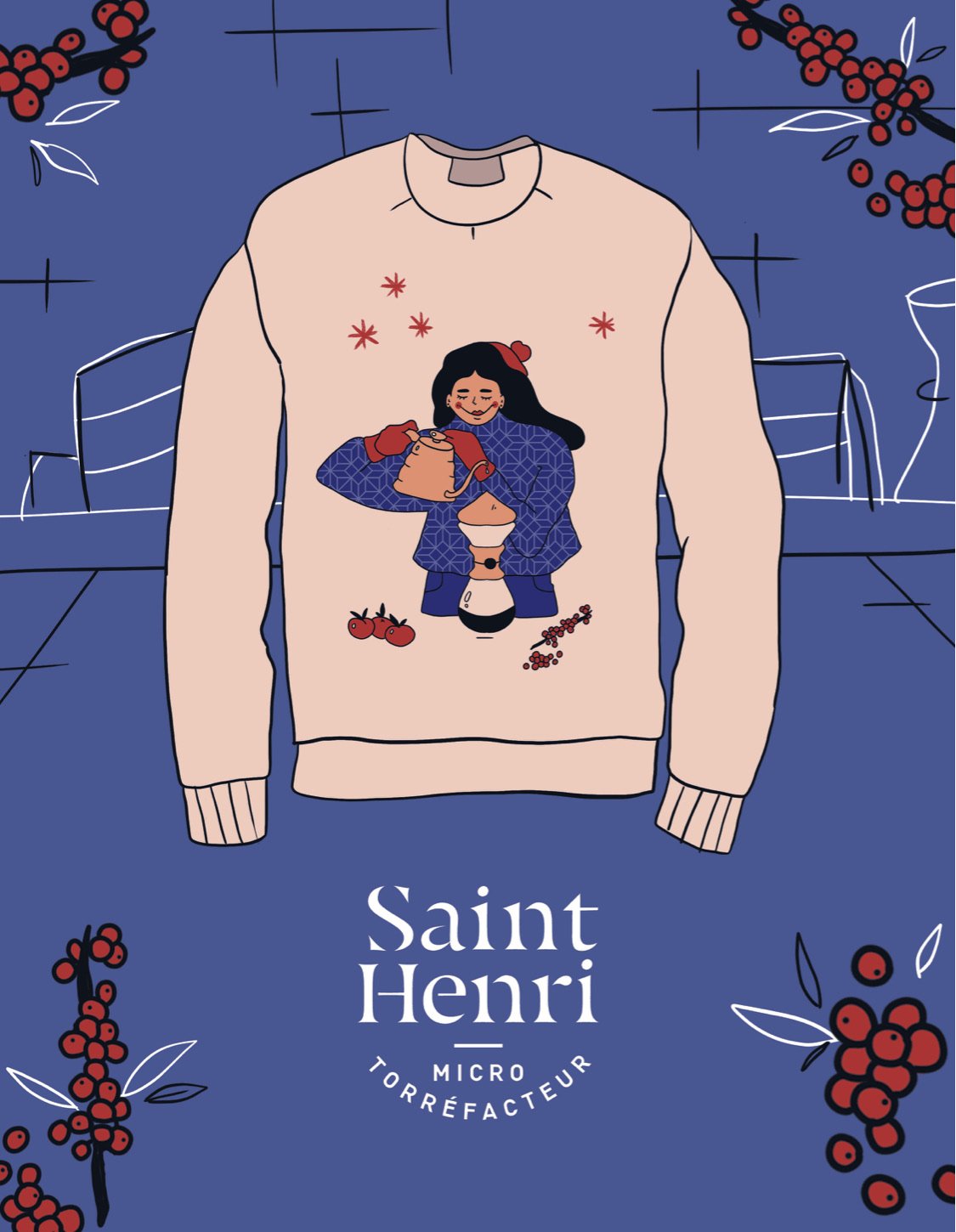 “Ugly Coffee Christmas Sweater”